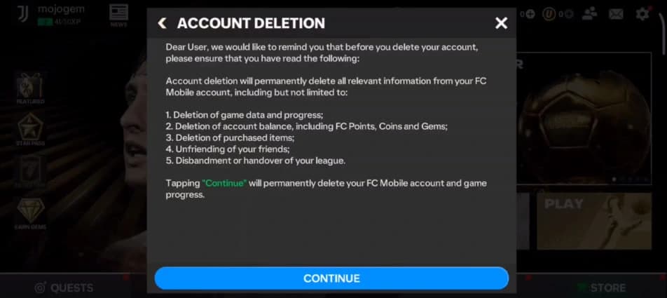 چگونه از درون بازی اکانت را حذف کنیم؟