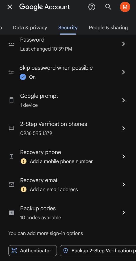 آموزش دریافت کد بکاپ گوگل