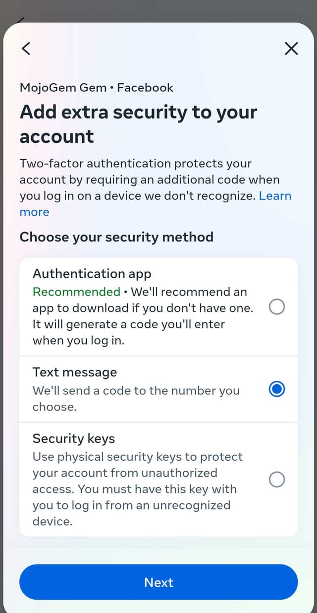 آموزش دریافت کد بک آپ فیسبوک