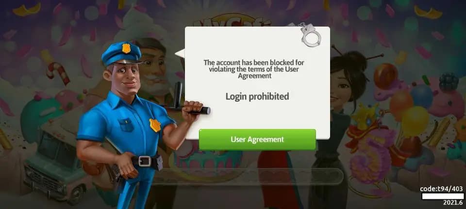 مسدود شدن اکانت