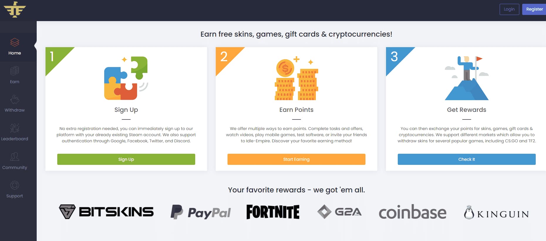 دریافت یوسی رایگان پابجی با سایت Idle-Empire