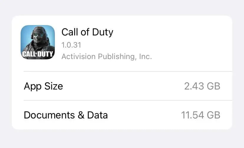 حجم بازی کالاف دیوتی موبایل