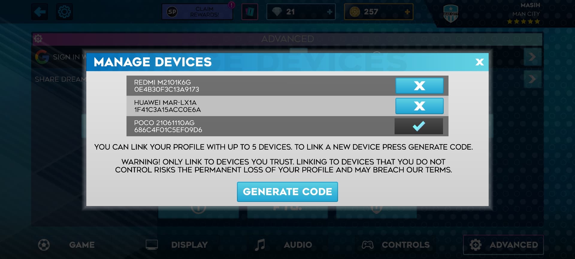 آموزش دریافت کد جنریت در بازی دریم لیگ ساکر