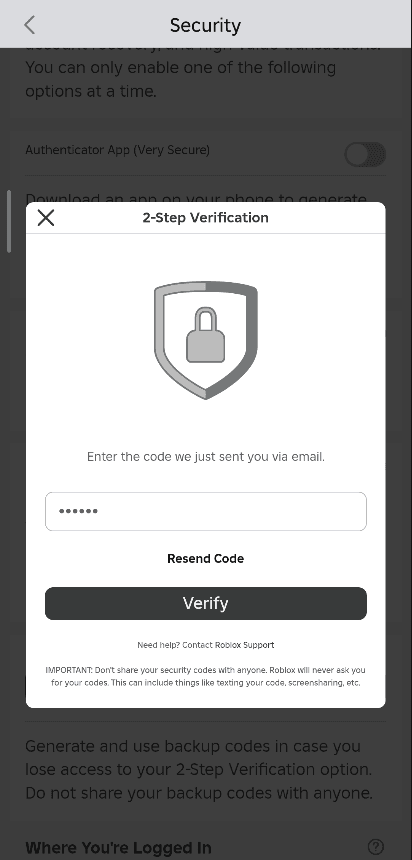 آموزش غیرفعال سازی تایید دو مرحله‌ای اکانت روبلاکس