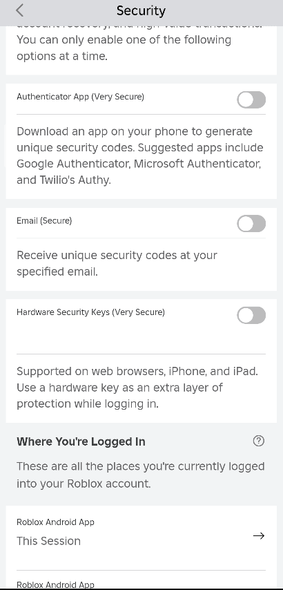 آموزش غیرفعال سازی تایید دو مرحله‌ای اکانت روبلاکس