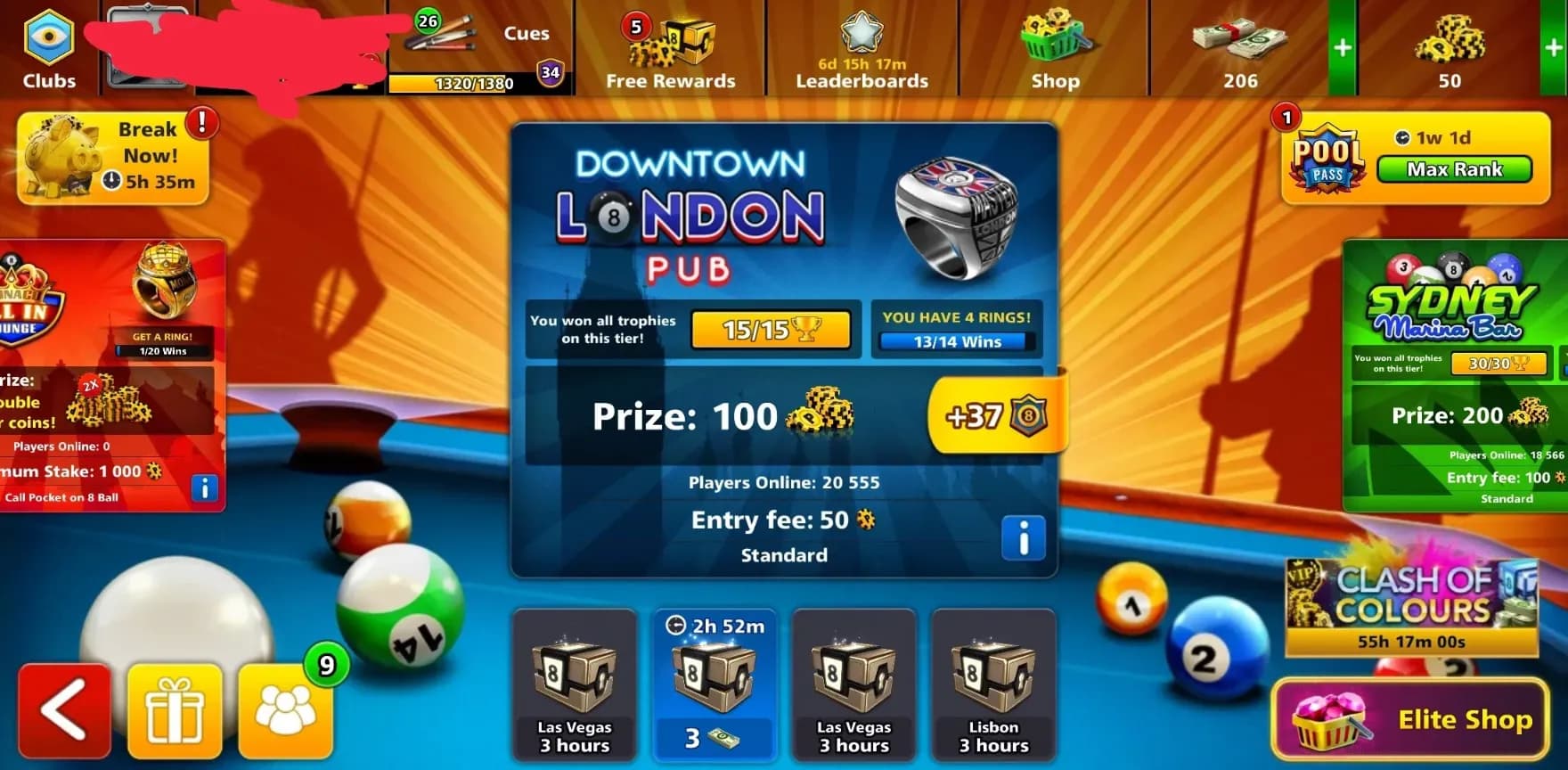 برد در مسابقات آنلاین 8 بال پول