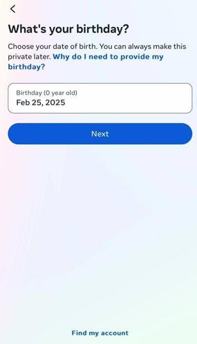 تعیین تاریخ تولد