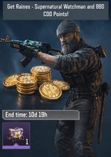 لیمیتد تایم آفر(880CP + Raines – Supernatural Watchman Skin) کالاف دیوتی موبایل