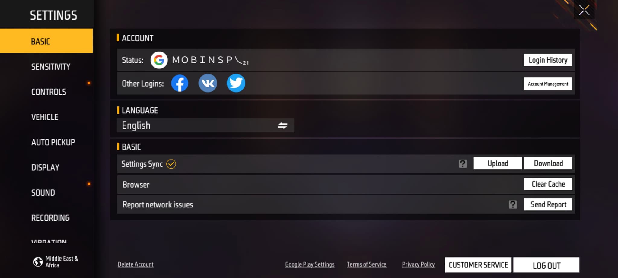 آموزش اتصال اکانت فری فایر به گوگل