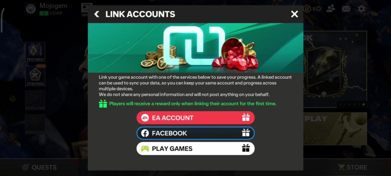 قسمت سیوهای اکانت