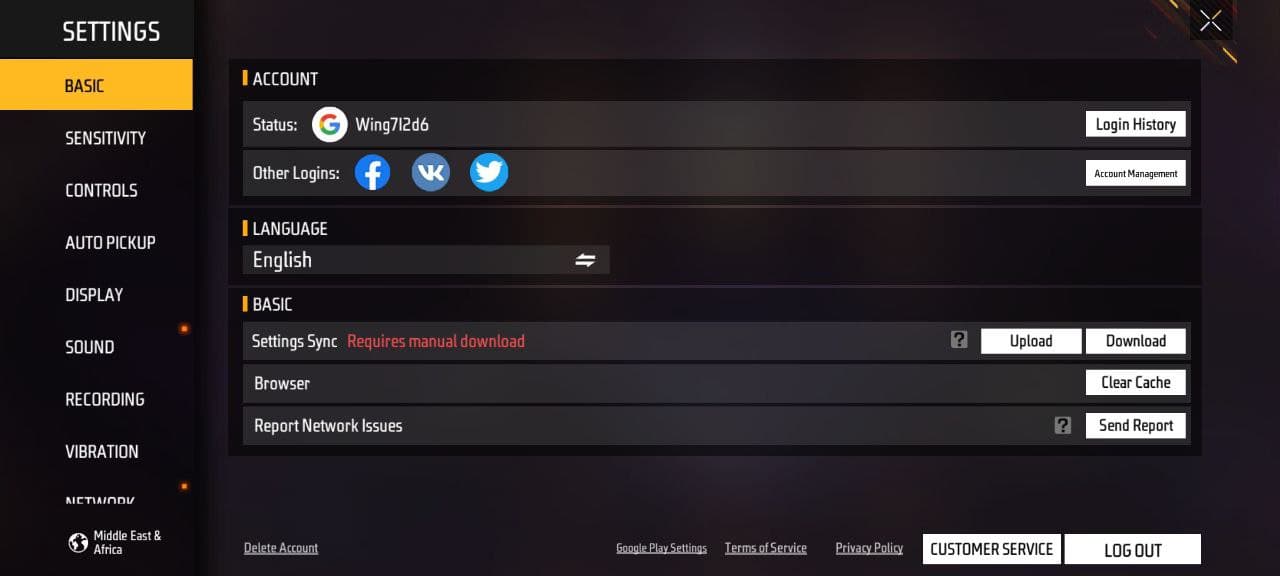 اکانتی با ریجن متفاوت